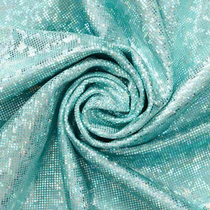 Micro Dot Hologram Tricot Foil Fabric - Shiny Stretchy 60” By The Yard - Picture 1 of 25