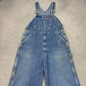 Dickies Latzhose Erwachsene 36x32 blau Latzhose Denim Arbeitskleidung Zimmermann Herren - Bild 1 von 11