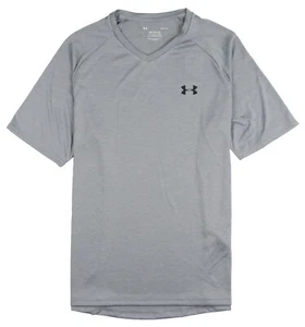UNDER ARMOUR UA Tech 2.0 V-Neck Training T-Shirt sz L Large Heather Gray - Picture 1 of 3