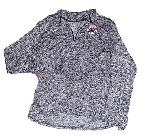 Washington Wizzards Nike Running 1/4 Zip Pullover Men’s XL Gray Thumbholes Warm Cover