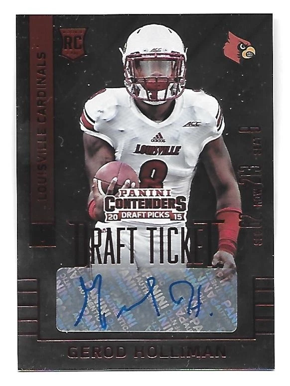 GEROD HOLLIMAN 2015 Panini Contenders Draft Picks Ticket Red Foil Autograph #189 - Image 1 of 2