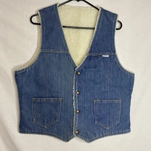 Chaleco vaquero forrado Nelson Sherpa vintage años 80 para hombre talla L - Imagen 1 de 8