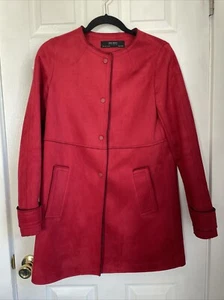 Zara Coat Burgundy Red Size Small womens jacket - Picture 1 of 7