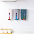 1pcs Wall Mounted Kitchen Grocery Plastic Bag Rack Dispenser Saver Storage Rack