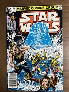 Star Wars 74 F/VF 1977 Newsstand Marvel Luke Skywalker Iskalon Adventure - Picture 1 of 17
