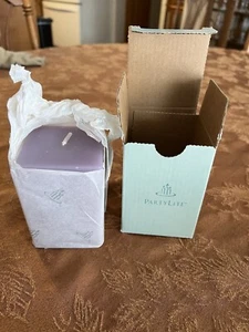 PartyLite Square Pillar Candle Tranquility ￼NEW IN BOX 3" x 5" NOS - Picture 1 of 12