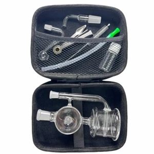 5.3" Glass Bong Colorful Windmill Spin Water Pipe Smoking Hookah W/TOOL BOX - Picture 1 of 7