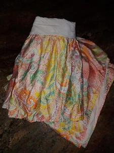 Ralph Lauren Queen Jamaica Paisley Coral Bed Skirt 14" drop - split - Picture 1 of 3