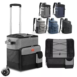 30 Cans Leakproof Insulated Cooler Backpack Soft Cooler Backpack for Camping - Picture 1 of 31