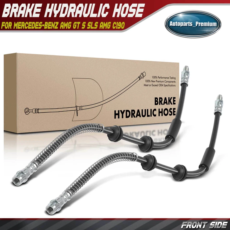 Manguera hidráulica de freno delantera derecha y derecha 2 piezas para Mercedes-Benz AMG GT S SLS AMG C190 Foto 1 de 4