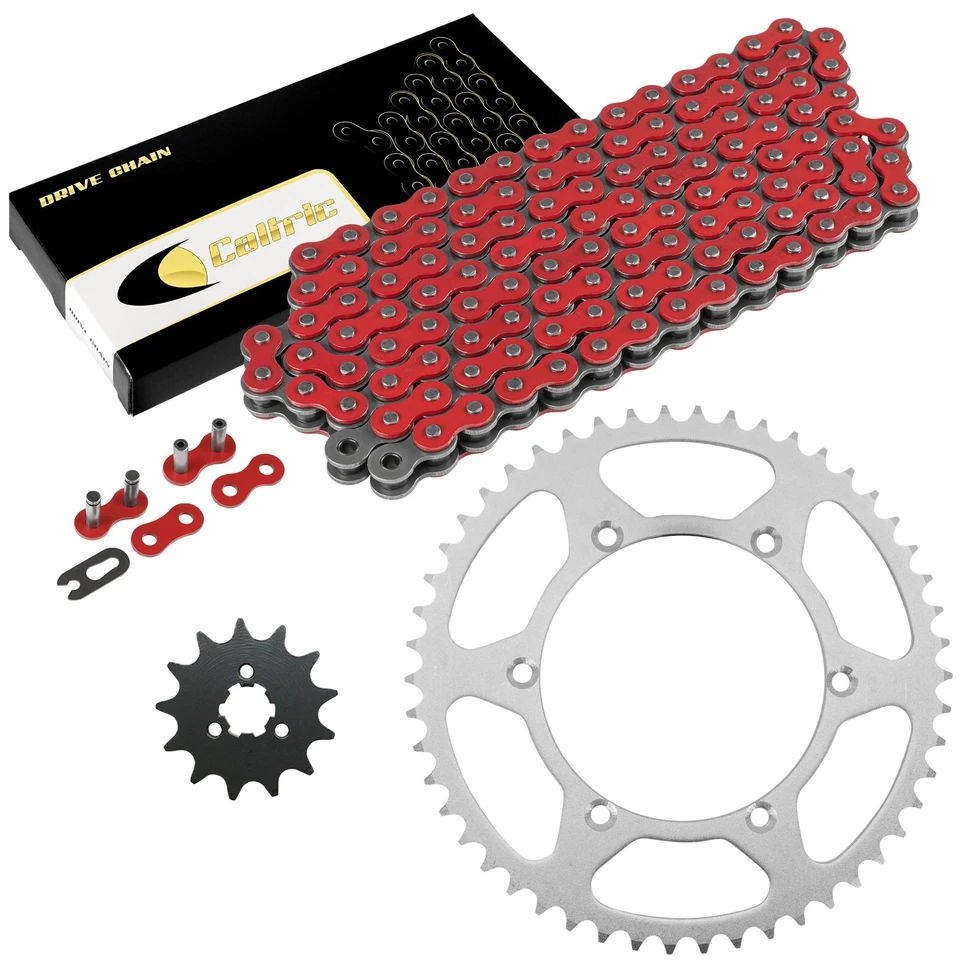 Celox Drive Chain and Sprockets Kit for Kawasaki KX125 KX 125 1996-1997 Red - Image 1 of 4