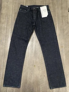 NWT Banana Republic 35W 34L Men's Navy Straight Fit Dark Wash Jeans - Picture 1 of 12