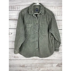 GAP Langarm Cord Oversized Button Down Hemd Jacke Shacket Medium Grau - Bild 1 von 9