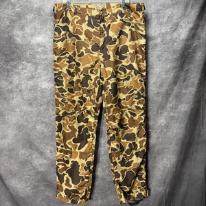 Drake Waterfowl Old School Camo MST Fleece Lined Pants Mens L 36-38 Waterproof - Picture 1 of 13