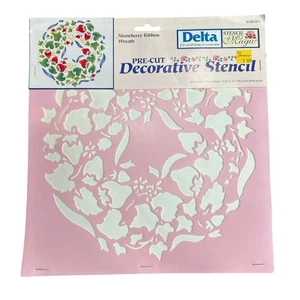 Vintage anni 90 - Stencil Magic Delta Nastro Fragola Corona Bordo n. 956030011 nuovo con etichetta - Foto 1 di 6