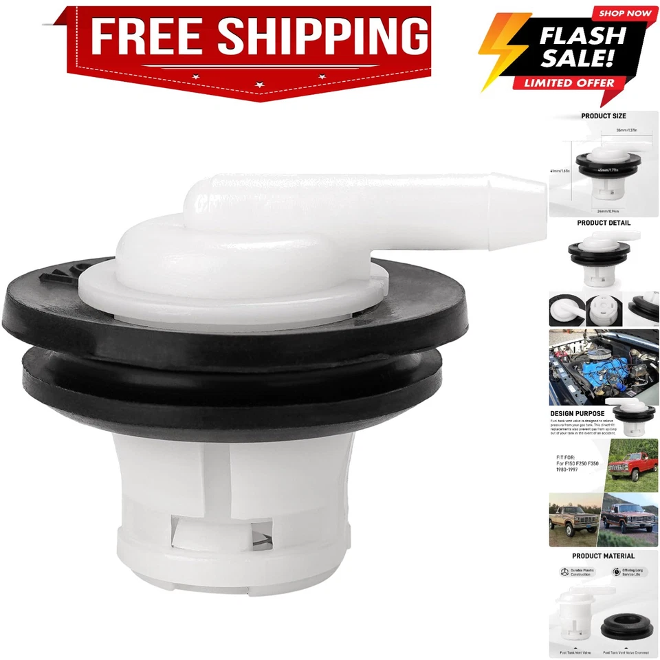 1Pcs Fuel Tank Vent with Grommet Seal for Ford F150 F250 Bronco 1980-1996, fo... Foto 1 de 4