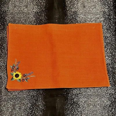 Manteles individuales de otoño hechos a mano nuevos con etiquetas x 6-13"x19" Foto 1 de 4