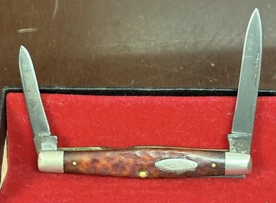 Case XX 06263 Eisenhower 2 Blade Pen Knife Red Bone Vintage 1950 - 1964 - Image 1 of 2
