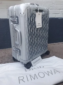 Rimowa + DIOR Cabin Silver brand new in box full set with tags INDIGO - Picture 1 of 23