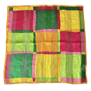 ADRIENNE VITTADINI Designer 100% Silk Scarf 20" Square Colorful Neck Purse Scarf - Picture 1 of 7