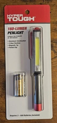Hyper Tough 160-Lumen LED Penlight Magnetic Tip Pocket Clip - Image 1 of 3