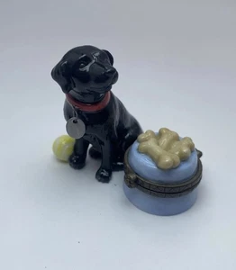 Midwest of Canon Falls Black Labrador Dog Hinged Trinket Box 2" - Picture 1 of 9