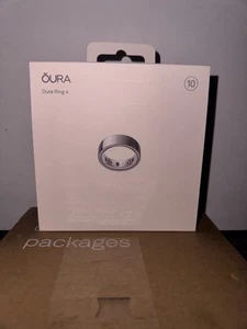 Oura Ring Gen 4 Smart Ring( Silver)Color - ( Size 10) 100% New Factory Sealed - Picture 1 of 4