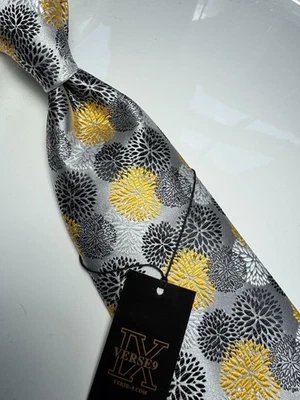 NUEVO CON ETIQUETAS VERSO 9 MULTICOLOR ESTILO GEOMÉTRICO ESTAMPADO SEDA DISEÑOS CORBATA Y PAÑUELO Foto 1 de 4