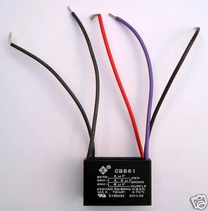 CEILING FAN CAPACITOR CBB61 4uf+4.5uf+6uf 5 WIRE - Picture 1 of 1