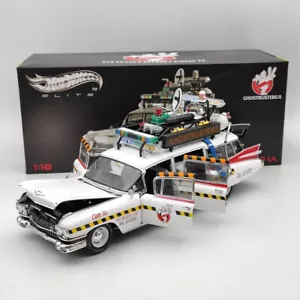HOT WHEELS X5470 1/18 Cadillac Ghostbusters II ECTO 1A Elite modellino auto pressofuso - Foto 1 di 12