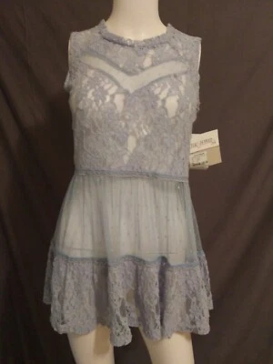 NWT Jak and Peppar Sz.16 Sheer Lace Overlay tunic/dress sleevles - Image 1 of 4
