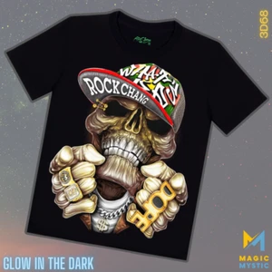 Schwarzes T-Shirt Rock Chang Original Dead Rapper, Dope Glow in the Dark Unisex - Bild 1 von 9