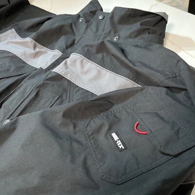 Eddie Bauer EBTEK Jacket Mens M Black Zip Waterproof Windbreaker Hiking GoreTex - Image 1 of 4