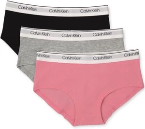 Calvin Klein Girls' Little Modern Cotton Hipster Underwear 3 Pack M - Picture 1 of 1