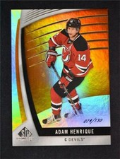 2017-18 17-18 UD Upper Deck SP Game Used Orange Rainbow #58 Adam Henrique /130