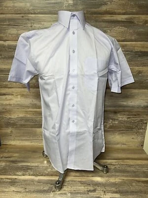 THE SAVILE ROW MENS SHORT SLEEVE LAVENDER BUTTON DOWN DRESS SHIRT SIZE 15-38 V9 - Image 1 of 4