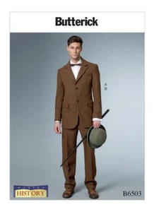 NEW MENS HISTORICAL FANTASTIC BEASTS HARRY POTTER SUIT PATTERN BATTERICK B6503 - Picture 1 of 5
