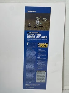 Lufia: The Ruins Of The Lore Video Game Review Magazine Print Ad Wall Art - Picture 1 of 8