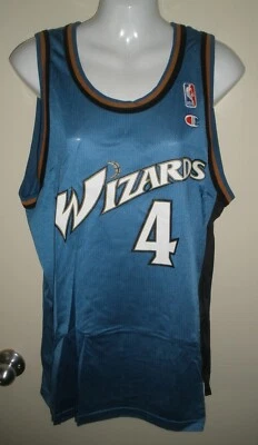 Camiseta de basquete #1158 Vintage Champion Chris Webber Washington Wizards NBA 40 - Imagem 1 de 4