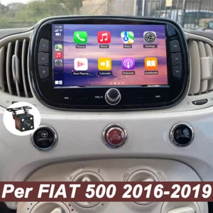 7'' Autoradio Stereo Per FIAT 500 2016-2019 Android 13 WIFI Carplay GPS Navi BT - Foto 1 di 13