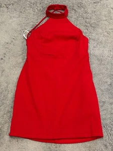 NWT Lulus Halter Dress Girls Youth XL Red Midi Strappy Formal Dance - Picture 1 of 6