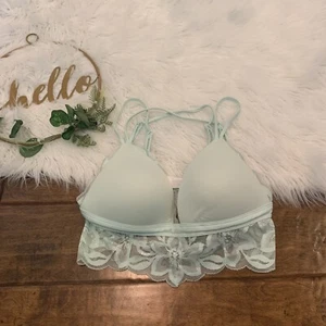 Sujetador push up acolchado verde espuma de mar rosa Victoria's Secret talla pequeña bralette - Imagen 1 de 5