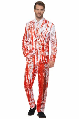 Blood Drip Adult Halloween Mens Formal Suit - Image 1 of 3