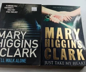 2 x Large PB Thriller, Suspense book bundle, Mary Higgins Clark-ill walk alone - Picture 1 of 15