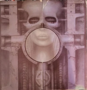 Emerson Lake Palmer Brain Salad Surgery LP VG 1973 Die Cut + Poster ELP - Picture 1 of 2