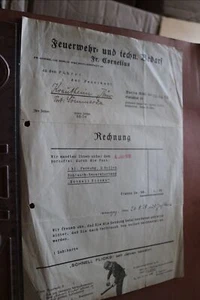 tolle alte Rechnung Feuerwehr und techn. Bedarf - Fa. Cornelius - Berlin 1938 - Picture 1 of 4