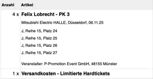 Felix Lobrecht | Sell Out | 2 Tickets | 06.11.2025, Mitsubishi Halle, Düsseldorf - Bild 1 von 3