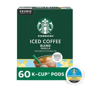 Cápsulas de café Starbucks K-Cup, mezcla de café helado, vainilla 6 cajas (60 cápsulas en total) - Imagen 1 de 6