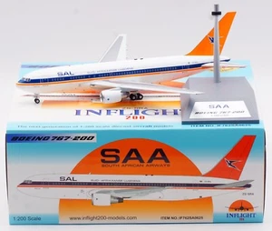 Modelo de jet fundido a presión ZS-SRA Boeing B767-200ER South African Airways en vuelo 1:200 - Imagen 1 de 14