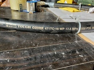 Parker Tough Cover Hose (Black) 2 ft. Model: 471TC-16 WP 17, 5 (2500 PSI) MSHA - Picture 1 of 8